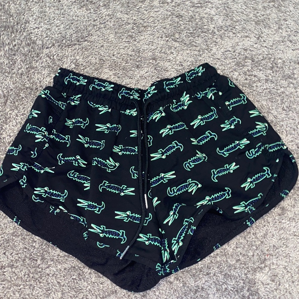 alligator print shorts
